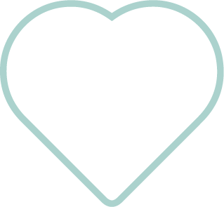 Un icono en PNG de un corazón con los bordes en verde.