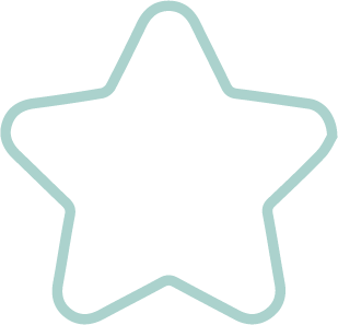 Un icono en PNF de una estrella con los bordes en verde.