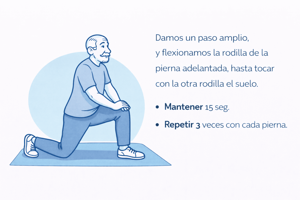 Ejercicios de pierna y psoas para personas mayores 